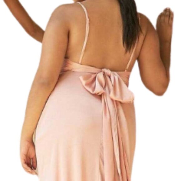 NWT Cinderella Divine 7487 Satin Prom Dress Pink Size 8 - Picture 3 of 8